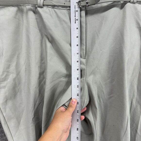 New Charter Club Dress Pants Women 24W Plus Gray Pleated High Rise Slimming - Picture 5 of 9